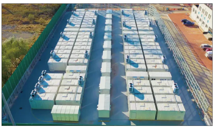 General view of the energy storage system based on vanadium flow battery (5 MW/10 MW h) in Shenyang, China. (Rongke Power; https://rkpstorage.com/projects / accessed on April 1, 2026).