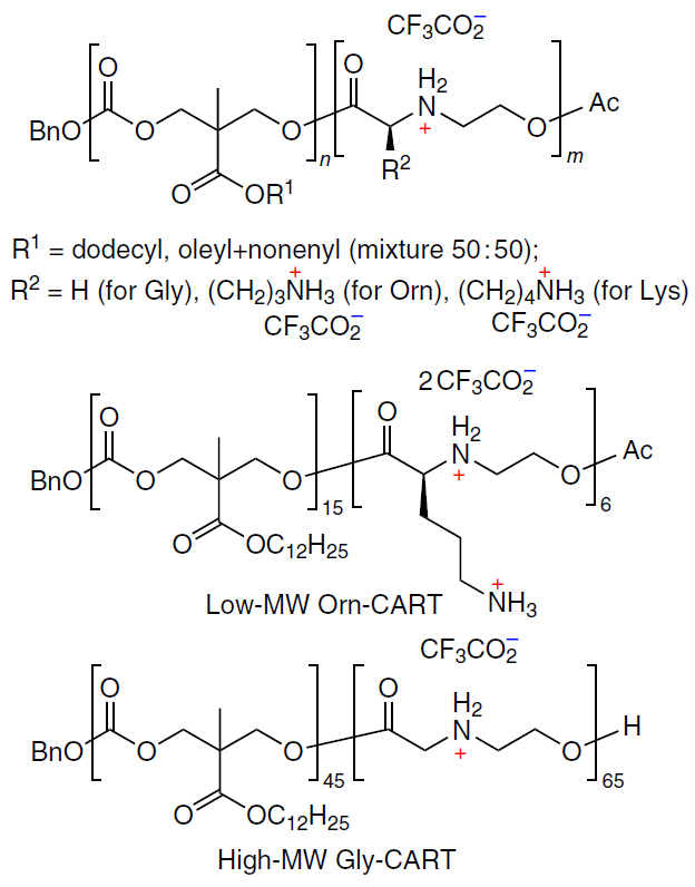 Structures of CART copolymers.292