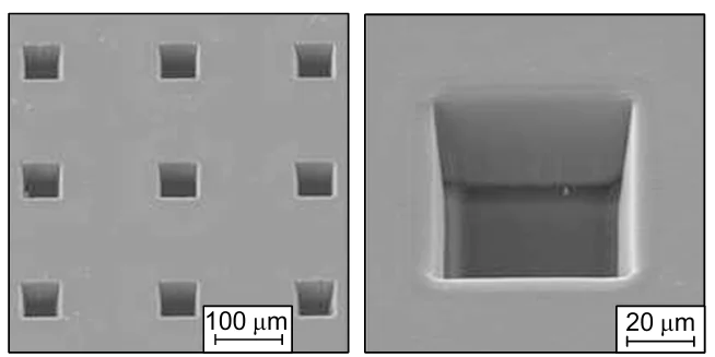 Micrographs of the surface of PVDF film formed under the action of plasma.134 Published with permission from Springer Nature.