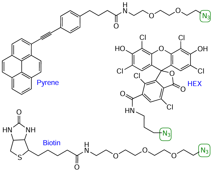 Structures of commercially available azido-FMs