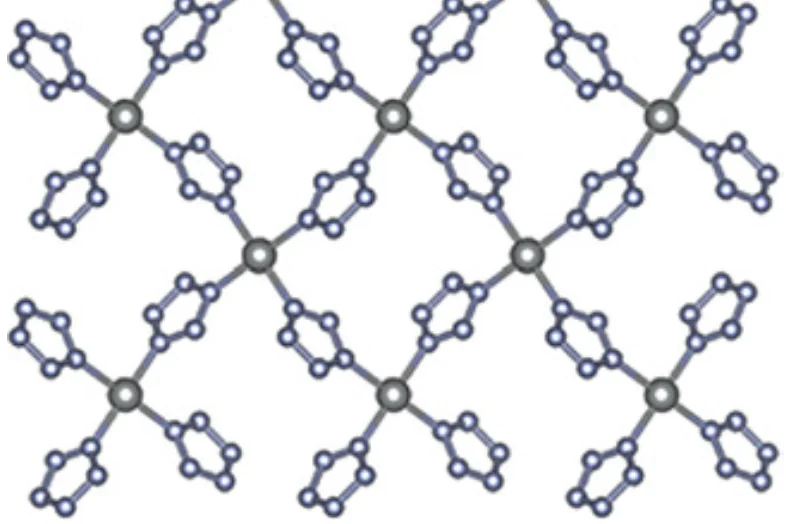 Fragments of the crystal structure of MN10 (M = Ni, Pd) with \( P2_{1}/c \) FSGS[113]. Copyright © 2021 American Chemical Society.