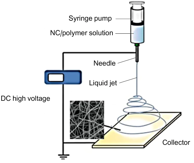 Preparation of NC/polymer composite using electrospinning technique