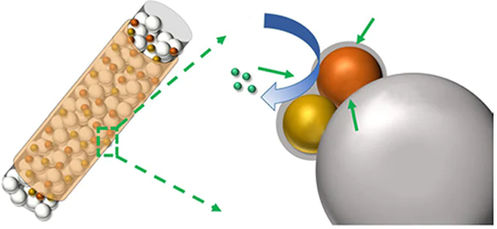 Schematic picture of PtAu/TiO2 NWs.165