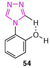 The hydrogen bonding in 4-(o-hydroxyphenyl)-1,2,4-triazole 54