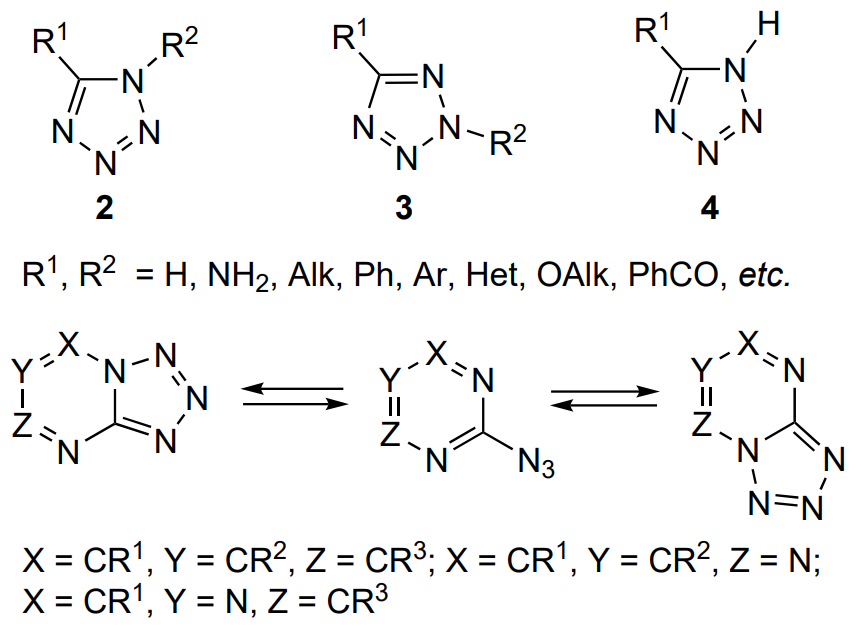 Structures of non-annulated (2–4) and annulated tetrazoles as promising objects for the study of degradation processes initiated by external energy sources.