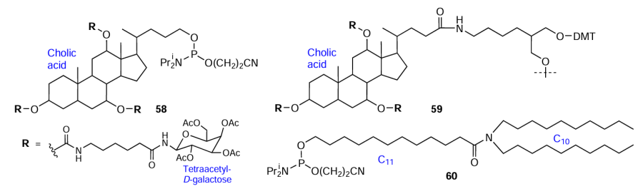 Structures of lab-made binary modifiers 58 – 60