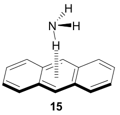 Supposed structure of anthracene-NH3 complex. The figure was created by the authors using data of Ref. 45.