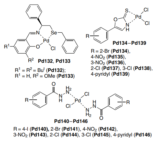 Structures Pd132 – Pd146