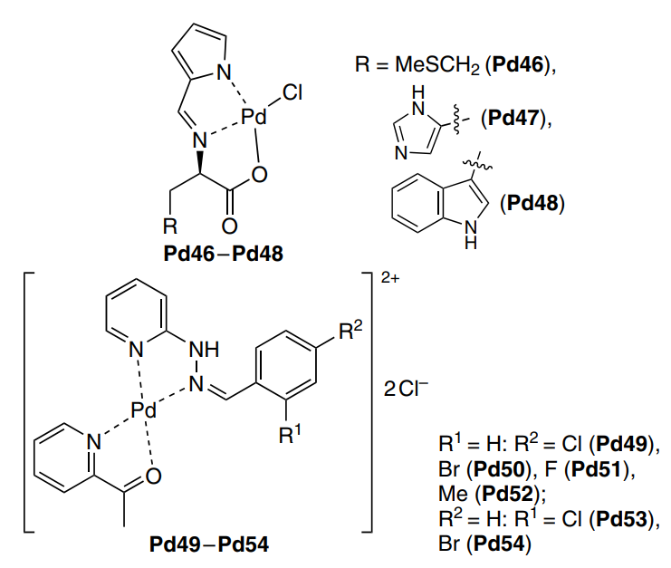 Structures Pd46 - Pd54