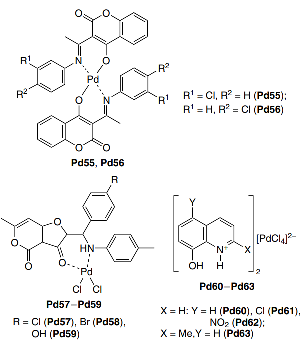 Structures Pd55 – Pd63