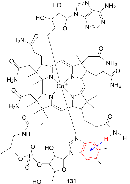 NH...π interaction in vitamin B12 coenzyme. The figure was created by the authors using data of Ref. 187.