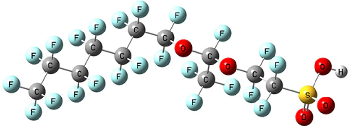 Structural formula of Nafion®.