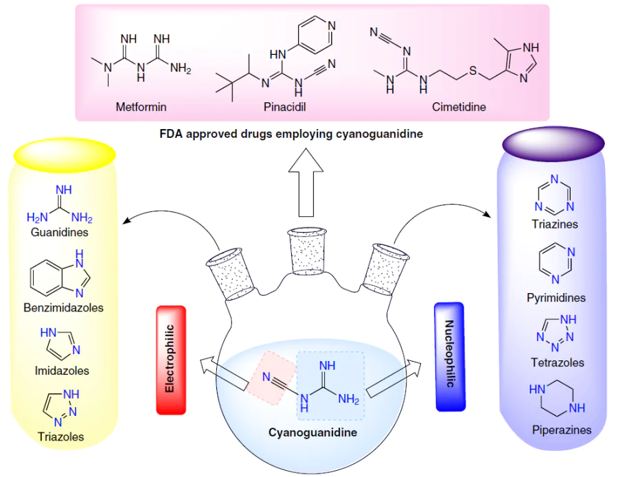  Overview of reactivity of cyanoguanidine