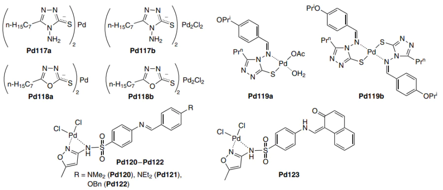 Structures Pd117 – Pd123